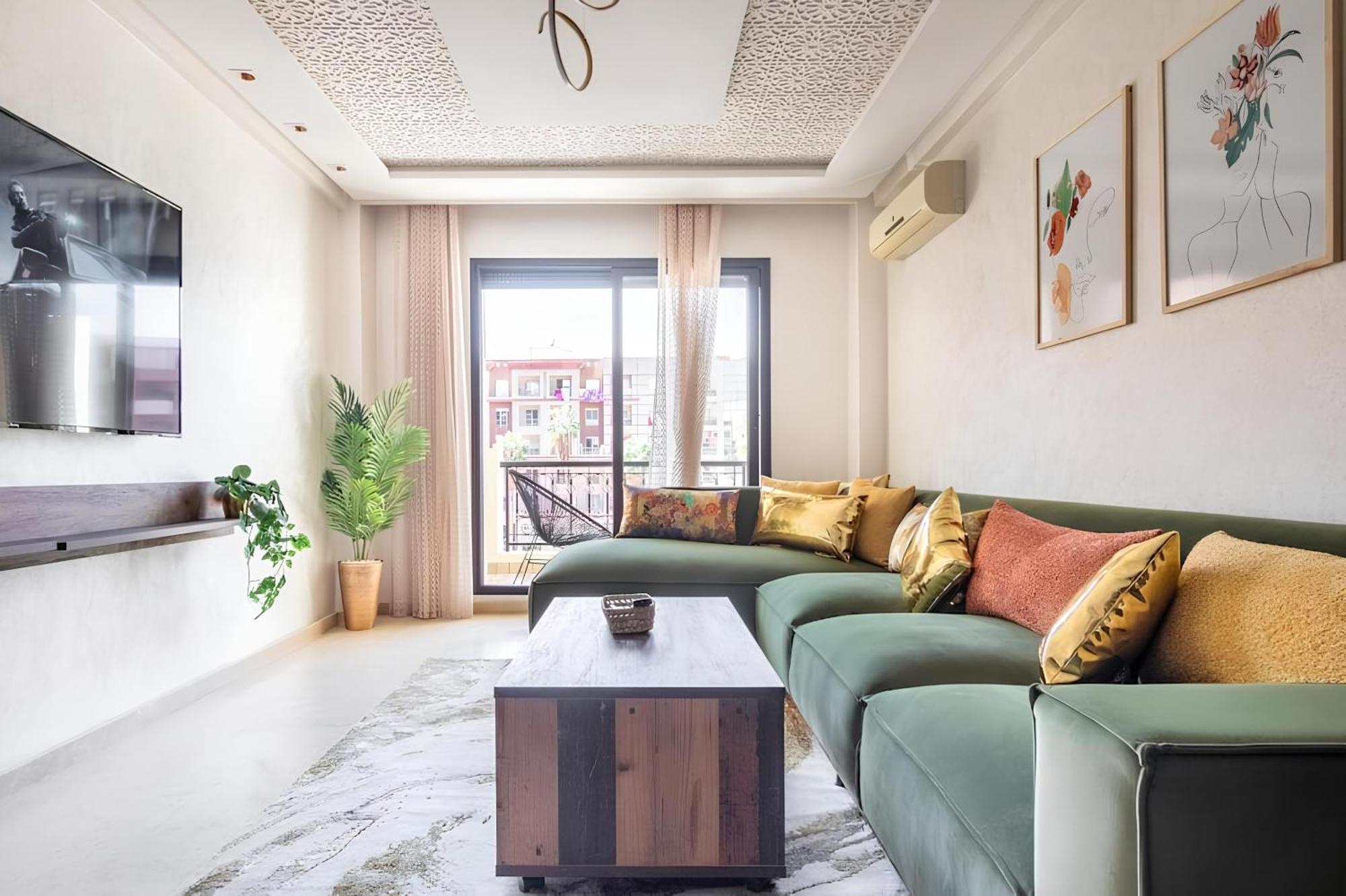 C-Appartement De Luxe Plein Centre De Gueliz Avec Piscine Parking Wifi Netflix มาร์ราเกช ภายนอก รูปภาพ