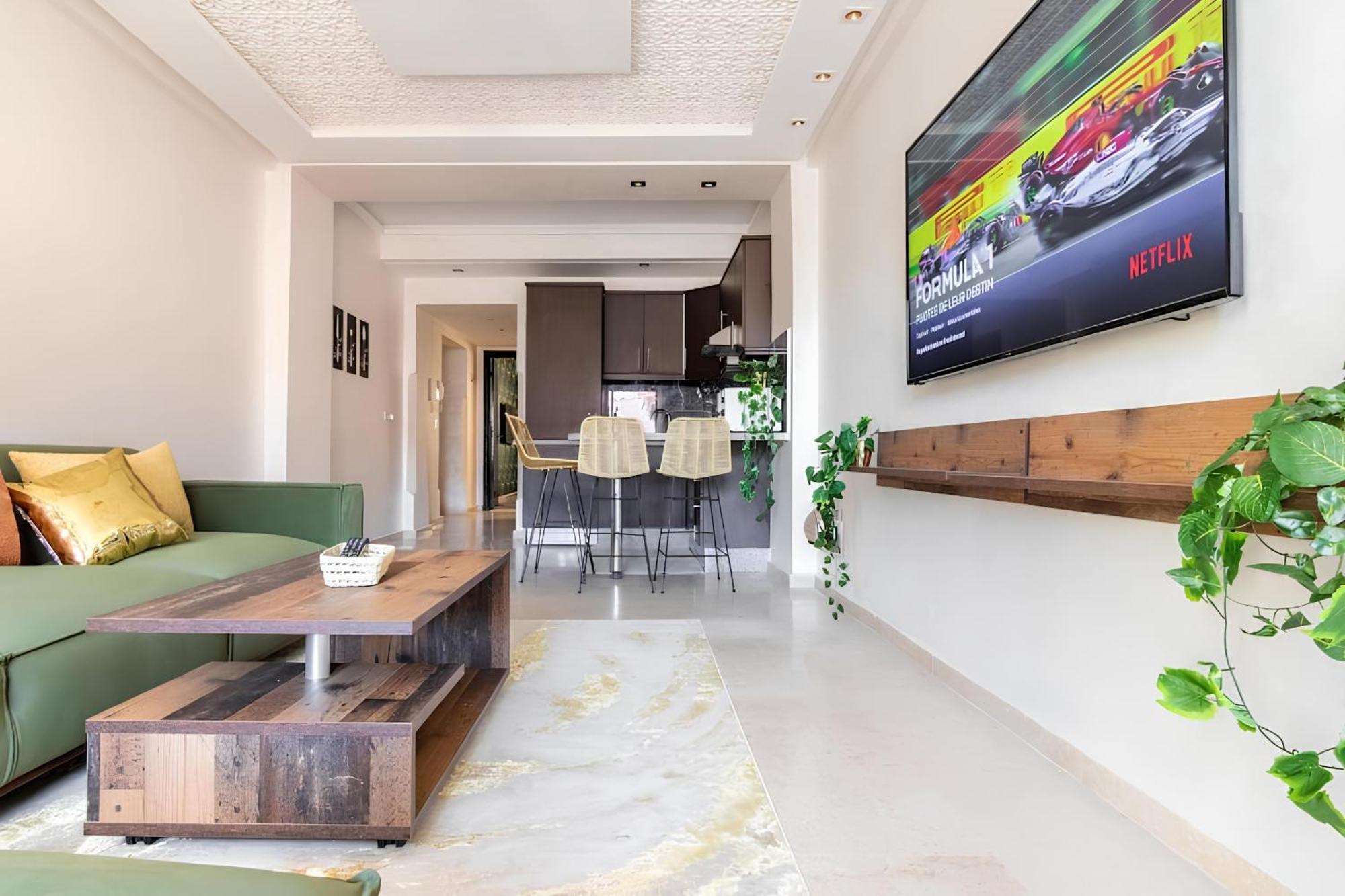 C-Appartement De Luxe Plein Centre De Gueliz Avec Piscine Parking Wifi Netflix มาร์ราเกช ภายนอก รูปภาพ